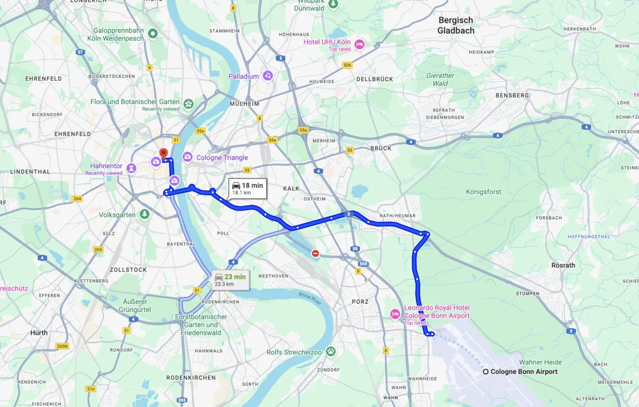 airport to city center